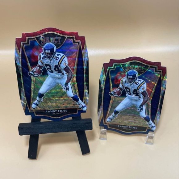 2020 Select Premier Level Randy Moss Prizm Die-Cut Vikings Lot #112 - Picture 4 of 5